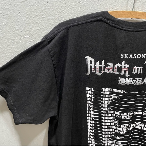 Attack On Titan Ripple Junction Season 3 Promo T-Shirt Adult Size Black Size XL - Picture 6 of 12